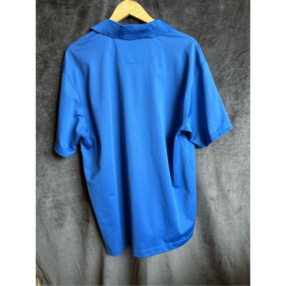 Nike Golf Dri-Fit Polo Mens Size L Blue Corporate Logo Performance Shirt Sporty - Picture 5 of 10